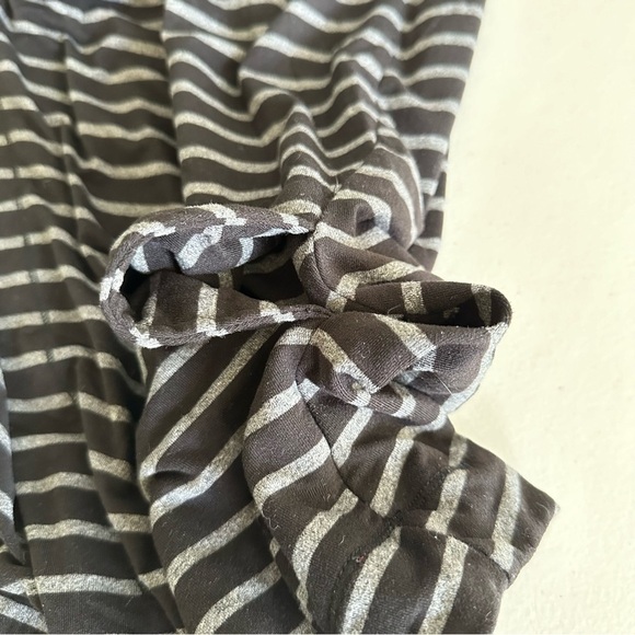 Cuddl Duds | Black/Grey/Gray Stripe Flexwear Open-Front Hooded Jacket Sz S/M - Picture 4 of 8